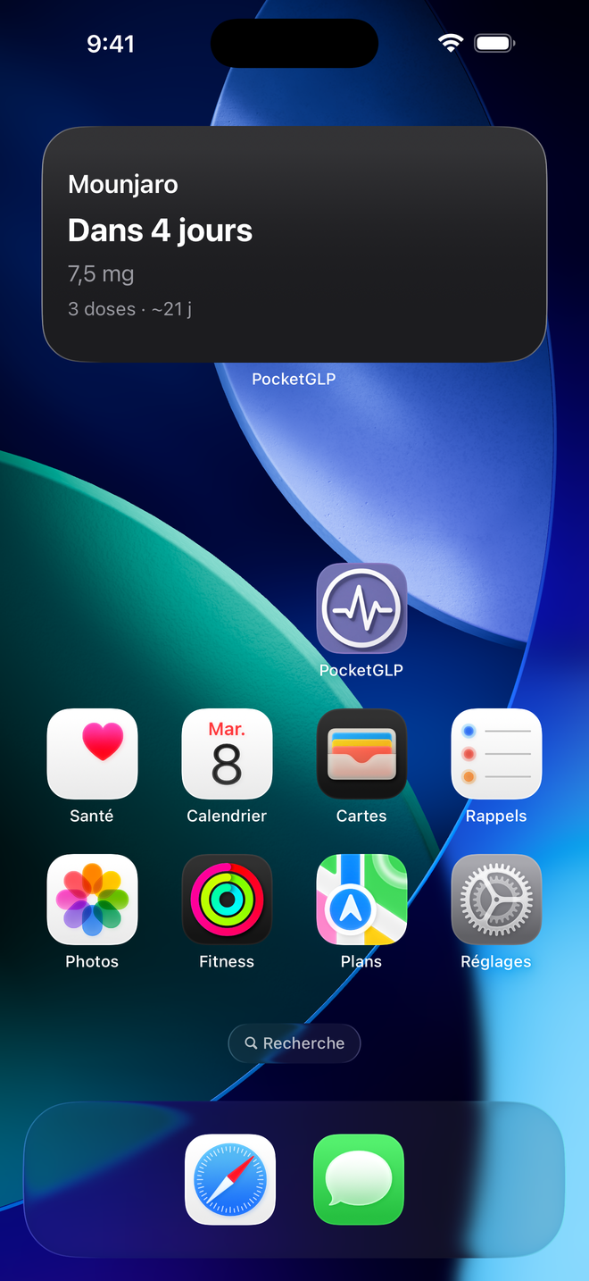 Widget d’écran d’accueil